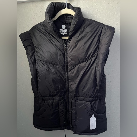 New ISABEL MARANT ETOILE Darshayo Vest/Jacket in Black Size Small 36 - Picture 2 of 12